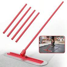 Stainless Steel Concrete Bull Float Tools, 120x30cm Round End Bull Float With 4 Float Handles & Angle Adjustable Bracket, Smooth & Efficient Concrete Finishing Tools For Concrete Finishing - A - View 1