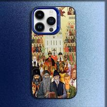 Orthodox Cross Icon Church Phone Case For IPhone 16,15,14,13,12,11,Mini,Pro,E,MAX Blue Candy Matte Shockproof Cover RCRI - z8 - 查看 1