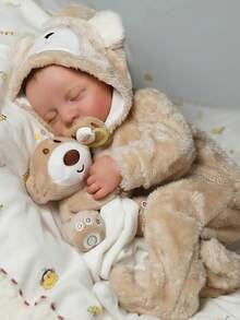 Muñeca realista de 50 cm, recién nacida, de vinilo suave y bonito, con accesorios, ideal para niños mayores de 3 años. - Multicolor - Ver 5