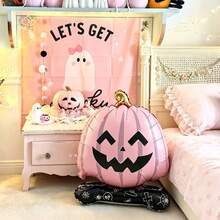 2/4pcs Halloween Pumpkin Foil Balloons, Orange Yellow And Pink Double-Sided Pumpkin Shaped Balloons, Suitable For Pumpkin Party, Halloween Party Atmosphere Decoration, Holiday Atmosphere Photo Props, Indoor/Outdoor Photo Background Props, Holiday Party Creative Decoration - Multicolor - View 7