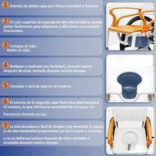 Silla De Ruedas 4 En 1 Para Multifuncional Con Freno De Mano - Naranja - Ver 5