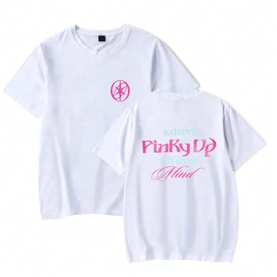 2026 Nueva Llegada Verano Katseye Camiseta Nuevo Álbum Pinky Up Camiseta 2026 Merch Cuello Redondo Hombres Mujeres Manga Corta Camiseta Unisex Moda - CMT21868 - Ver 1