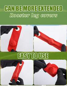 2pcs Blue And Red Rooster Leg Bands, Chicken Shoes, Rooster Spur Protectors, Suitable For Spur Protection, Rooster Protection, Rooster, Chicken Saddle - Multiple Styles - View 4