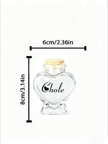1pc Customized Heart-Shaped Sand Bottle, Customized Mini Jar With Text, Customized Sand Jar Souvenir, Customizable Name And Text, Customizable Small Decorative Jar, Personalized Mini Jar With Cork Stopper Lid, Wedding Gift/Honeymoon Souvenir - Multicolor - View 11