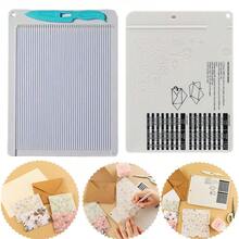 Herramienta de papel multiusos mini marcador de puntuación, fabricante de sobres, adecuada para crear líneas en relieve y medir manualidades DIY multifuncionales, cortador de papel marcador de puntuación, raspador - Tabla de cortar con marcador - Ver 11