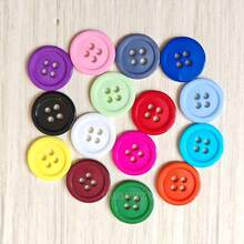 MIBORIL 50pcs/10mm Diameter Colorful Thin Rim Round Resin Buttons, Suitable For Various Clothing Repair Buttons, Sewing Buttons, 4-Hole Hand-Sewn Buttons, DIY Buttons - Buttons - View 2
