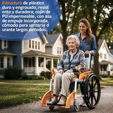 Silla De Ruedas 4 En 1 Para Multifuncional Con Freno De Mano - Naranja - Ver 6