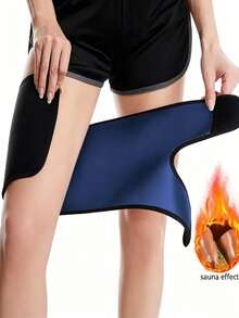 1pc Women's Outdoor Sauna Thigh Sweat Band, Adjustable Leg Shaping Compression Strap, Training Sweat-Inducing Leg Sleeve Sports Leg Guard - Multicolor - View 6