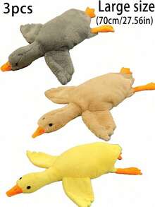 1 Conjunto Boneca de Pato Fofa de Pelúcia, Branca/Cinza/Marrom, Adequada para Gatos e Cães Brincarem, Ajuda Cães a Brincar e Gastar Energia, Adequada para Animais de Estimação Médios e Pequenos (Animais de Estimação Grandes Podem Morder e, portanto, Não é Recomendado para Animais de Estimação Grandes) - Multicolorido - Visão 30