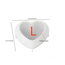 1件/3件 3D編織網心形香氛蠟燭矽膠模具，DIY心形蠟燭模具 - 白色 - 查看 11