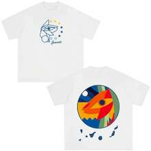 Camisetas de Algodón Holgadas Casuales de Talla Grande QUEVEDO EL BAIFO, Camiseta con Gráficos de la Gira del Álbum 2026, Camiseta Unisex de Moda, Ropa Urbana Y2K - Blanco - Ver 2