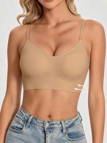 Lencería sexy sin costuras y sin espalda para mujer, lencería nupcial con 3 tirantes ajustables, lencería de boda de espalda baja, camisola transpirable y cómoda para ocasiones formales - Granate - Ver 3