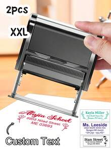 LICVIC 1/2 cái con dấu địa chỉ tùy chỉnh văn bản, con dấu cao su tự đóng mực cá nhân hóa, con dấu địa chỉ gửi trả cho đám cưới, tân gia và doanh nghiệp nhỏ - phong cách A - Xem 10