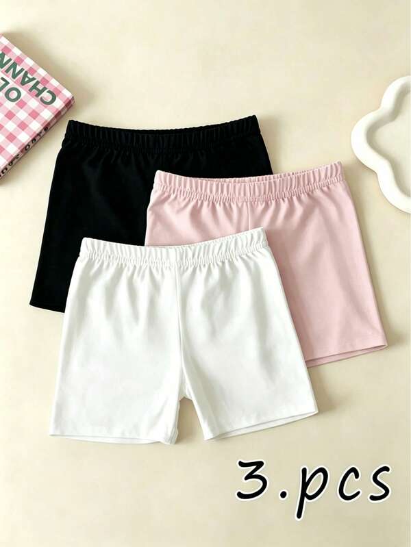 1/3 Paquetes de Shorts Elásticos Suaves para Ciclismo y Volteretas para Niñas Pequeñas & Niñas, Ideales para Usar Debajo de Vestidos & Faldas de Baile, Regreso a la Escuela, Regalo Perfecto
