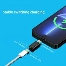 USB-C To Lightning Female To Male Adapter, Compact And Portable, Supports Charging And Data Sync For Phones And Other Devices, Modern Minimalist Design, Lightning To Type-C, Supports Charging And Data Transfer, Suitable For IPhone 14/13/12/11 Phone Accessories - Multicolor - View 8