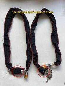 1pc Portable Bicycle Chain Lock Anti-Drill Anti-Theft Security Chain, Suitable For Bicycles, Motorcycles, Doors, And Scooters, Heavy-Duty Anti-Theft High-Security Chain Lock, Anti-Cut Stainless Steel Anti-Theft Lock Chain, Essential Bicycle Accessory - A - View 14