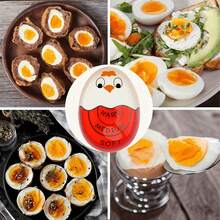 1pc Egg Color-Changing Timer, No Electricity Required, Reusable, Cute Chick Design, Suitable For Indicating Cooked Egg Temperature, Kitchen Breakfast Tool, Color-Changing Timer With Sensitive Indicator, Creative Kitchen Egg Design, Kitchen Accessory. - Multicolor - View 3