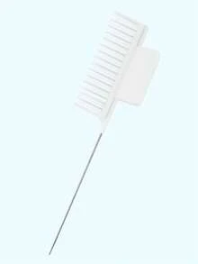 1pc Rat Tail Hair Comb With Metal Pin Handle, Fine Tooth Teasing & Sectioning Comb For Hair Coloring, Highlighting & Styling - Multicolor - View 10