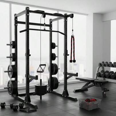 SPORTNOW Weight Pulley System, Cable Pulley System For Home Gym, Cable Machine LAT Pull Down Attachment For Biceps Curl, Tricep, Arm Workouts-XY759918