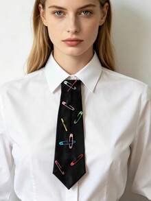 20 Pieces Of Creative Punk-Style Colorful Pin Decorative Ties For Suits, - Multicolor - View 2