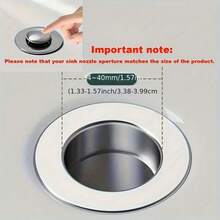 Stainless Steel Telescopic Sink Drain Plug, Bathroom Hair Catcher, Easy To Install And Clean, Double Layer Anti-Clogging Filter Mesh, With Detachable Protective Cover, 304 Stainless Steel Mesh + Plated Plastic - Quick Installation Separation Design - View 9