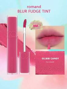 Rom&nd BLUR FUDGE 唇釉 5.0g/0.18oz，啞光唇彩，輕盈奶油質地，易推開，持久顯色，高顯色度，絲絨不乾澀，塗抹順滑，韓系美妝，Olive Young，禮物 - 05 BIBI CANDY - 查看 2