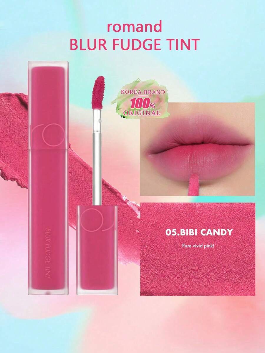 Rom&nd BLUR FUDGE 唇釉 5.0g/0.18oz，啞光唇彩，輕盈奶油質地，易推開，持久顯色，高顯色度，絲絨不乾澀，塗抹順滑，韓系美妝，Olive Young，禮物
