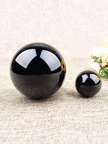 1 buah Bola Kristal Obsidian Alami dengan Dudukan, Dekorasi Meja, Batu Energi Penyembuhan Koleksi untuk Rumah, Hadiah Liburan - bola obsidian - View 5