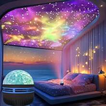 1pc Romantic Water Ripple Projection Lamp, LED Night Light, USB Powered, With Remote Control Multiple Color Adjustment Birthday Party, Wedding Halloween, Room Decoration Gift Atmosphere Light, Bedroom Light - Multi-color light - View 7