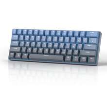 Magegee Star61 60% Mechanical Gaming Keyboard (1-Pack), Blue Gradient Mixed-Color Keycaps, Yellow Switch, Detachable Type-C Cable Mini Keyboard, Blue Backlighting, For Windows/PC/Laptops (Blue Gradient: Yellow Switch) - Blue Gradient (Yellow Switch) - View 4