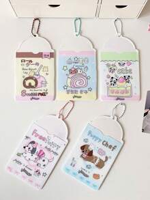 1 PC 3-Inch Pendant, Star Chasing Small Card Storage, Compact Card Holder, 3-Inch, Back To School, First Day Of School - Multicolor - View 5