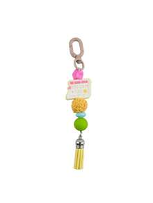 Macaron Inspirational Beaded Keychain, Handmade Woven Beads Tassel Bag Charm, Positive Slogan Backpack Pendant, Graduation Gift - 2829 - View 14