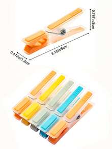 6/12/24pcs Soft Rubber Non-Marking Clothes Pegs, Thickened Windproof Laundry Clips, Random Color Multi-Purpose Hanging Clips, Durable And Flexible, Suitable For Towels, Clothing, Socks, Beach Towels, Bedding, Balcony Clothesline And Home Use - Multicolor - View 4