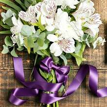 2 Rolls Deep Purple Satin Ribbon, (1.57 Inch + 1 Inch Wide), 900 Inch Long, Satin Ribbon For Cake, Candy Box Packaging Decoration, Wedding Handmade Rose Hair Clip Ribbon, Valentine's Day, Mother's Day, Christmas Decoration Bow Ribbon Gift Decoration Ribbon - 2pcs deep purple - View 7