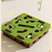 4 Stücke/Set Vollfilz Labyrinth Rollball Kratzbrett Spielzeug - Quadratische Box + 3 Glockenbälle, Mehrloch Glockenball Selbstunterhaltungsspielzeug, Katzen Loch-Grabungs Langeweile Linderungs-Werkzeug, langanhaltend kratzfest und nicht abwerfend, energieverbrauchend und zerstörungshemmend - Verschiedenfarbig - Übersicht 7