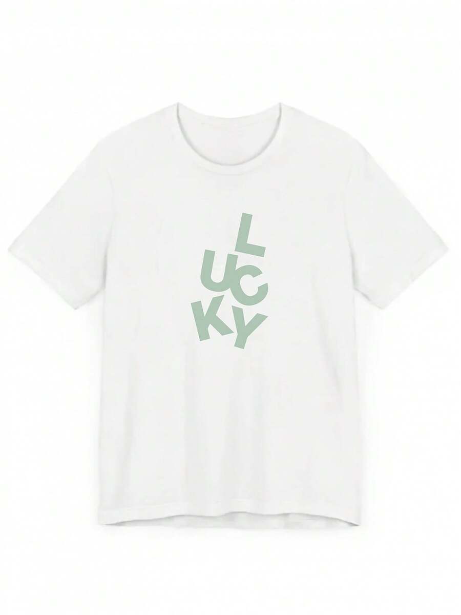 2026Spring And Summer Women's Short Sleeves T Shirt,Fashionable Letter Design,Y2K Style,Soft And Breathable,Suitable For Everyday Wear. - 白色 - 查看 1