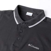 Columbia Summer New Men's Short Sleeve Casual Sports POLO T-Shirt - Black and Gray - View 4