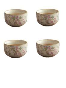 1pc/2pcs/4pcs Beige Ru Yao Peach Branch Pink Ceramic Tea Cup, Can Be Nurtured And Develop Crackle, Kung Fu Tea Set, Personal Small Single Cup - Multicolor - View 9