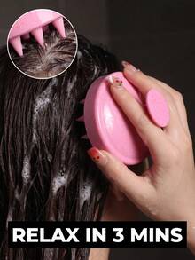 Soft Silicone Scalp Massage Shampoo Brush Deep Wash Soft Hair Scalp Massage Brush For Girls And Women Bath Head Massage Comb For Home Bathing Home Travel Dorm Hair Salon Beauty Parlor Gym Essential Accessory For Hair Product Tool - Multicolor - View 4