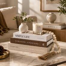 2pcs/1pc Paper Aesthetic Decorative Books, Coffee Table Books Decor - Faux Decorative Books For Decoration - Home Desktop Decor - Bedside Table Decor - Home Bookshelf Decor - Brown and White - View 1