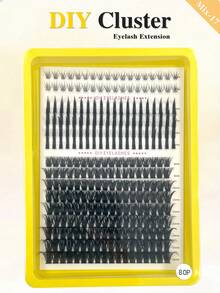 ENCHUW CC Curl Cluster Lash Clusters Cílios Individuais Wispy Extensão de Cílios com Aparência Natural Cílios Encaracolados Fofos Cluster Cílios Extensão de Cílios DIY - CC - Visão 4
