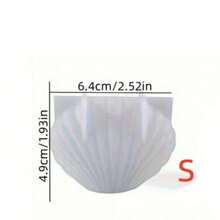SILIKE LUFEI 1件/2件裝海洋系列扇貝矽膠模具 DIY 貝殼海螺香氛石膏蠟燭裝飾皂模 - 白色 - 查看 10