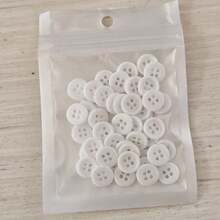 MIBORIL 50pcs/10mm Multi-Color Thin Edge Round Resin Black & White Doll Clothing Buttons Sewing Buttons 4-Hole Hand-Sewn Buttons - Multicolor - View 9