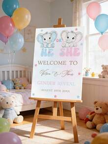 1 buah Papan Selamat Datang Pengungkapan Jenis Kelamin Bayi yang Dipersonalisasi, Dekorasi Pesta Pengungkapan Jenis Kelamin Bayi Berbentuk Boneka Beruang dengan Nama yang Disesuaikan, Pesta Baby Shower untuk Bayi Laki-laki atau Perempuan, Kembali ke Sekolah - MultiWarna - View 6