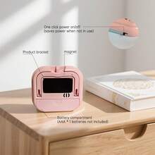 6pcs Digital Kitchen Timer Set, Portable Countdown Timer With Large LCD Display, Battery Operated Cooking Timer For Baking, Studying, Office, Classroom And Home, Batteries Not Included - 6 Color Mixing Timers - View 10