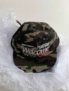 1pc American Brand Color Block Flat Brim Hip Hop Baseball Cap For Women, Personalized Versatile Soft Crown Peaked Hat, Street Dance Embroidered Flower Design, Face-Slimming Flat Brim Baseball Cap For Women, Niche Designer Street Fashion Versatile Hip Hop - Multicolor - View 13