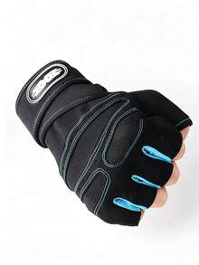 2pcs New Fitness Gloves, Unisex, Protective Anti-Slip Wrist Support, Half-Finger Breathable, Barbell Cycling Sports Equipment - Multicolor - View 8