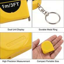 12/8/3/1pc, Portable Durable Mini Tape Measure Keychain, Mini Retractable Tape Measure With Keychain, Double-Sided Scale Mini Tape Measure Set - Durable Shockproof, Dual Scale Inch/Cm, Easy-To-Read Steel Ruler, Suitable For Daily Use, Party, Gift, School And Promotional Gifts. Mini Metric Belt Retractable Tape Measure, Accurate Quantity Multi-Function Tape Measure, Precision Measurement Men's Tool, Portable Measurement Work Tool, Durable Portable Travel Essential. - Multiple Styles - View 9