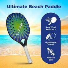 Plastic Beach Tennis Racket, Drainage Hole Design, One-Piece Frame, Anti-Slip Wrapped Handle, Suitable For Beach Sports, Leisure And Training - Multicolor - View 7
