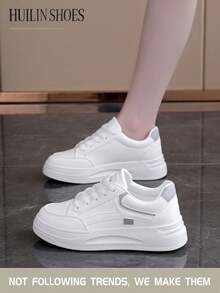New Arrival Ladies' Casual Sports Shoes, Fashionable & Versatile White Sneakers For Women Labor, Local Shipping In The United States - 灰色 - 查看 2
